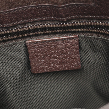 GGキャンバス ショルダーバッグ キャンバス レザー ベージュ ダークブラウン グッチ バッグ GUCCI