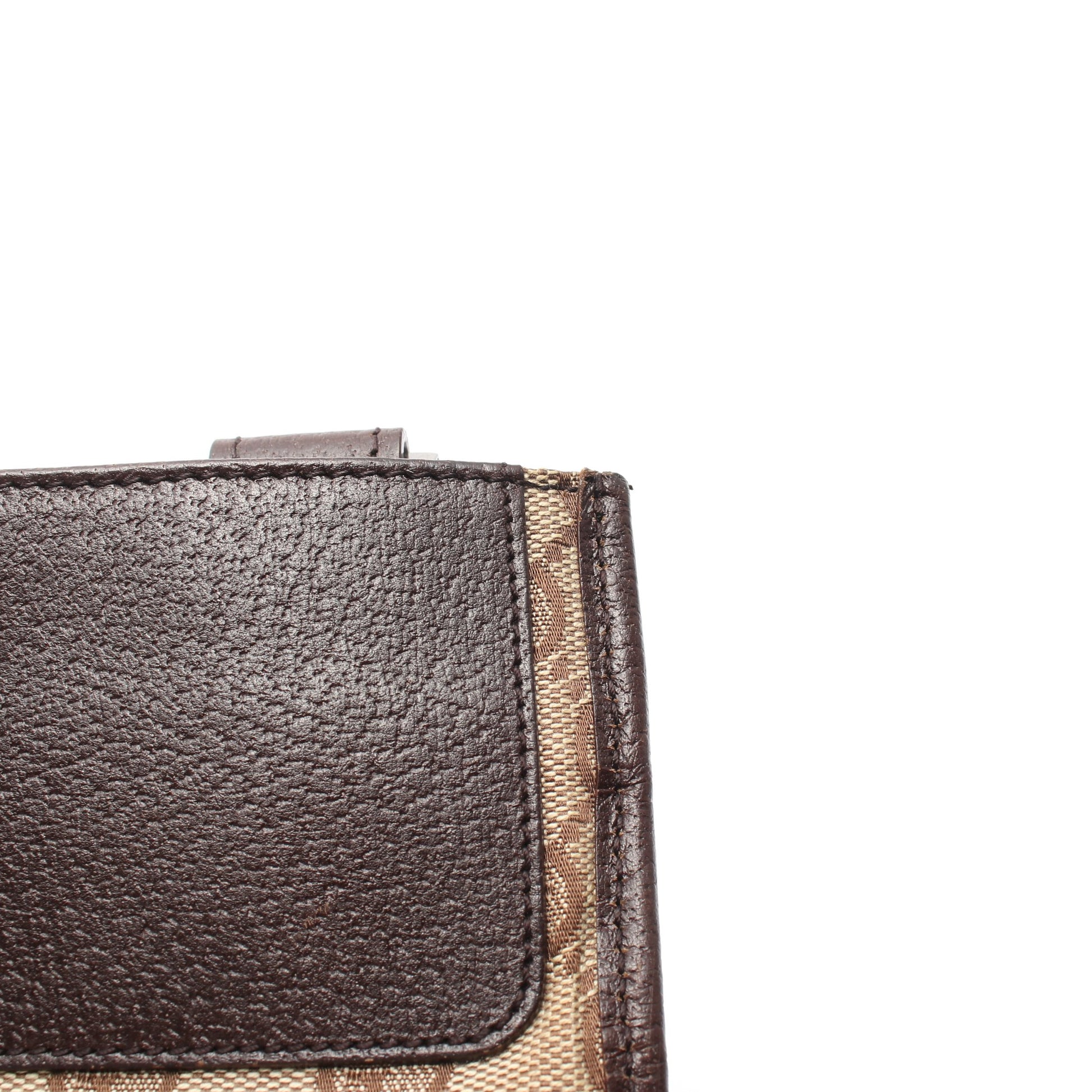 GGキャンバス ショルダーバッグ キャンバス レザー ベージュ ダークブラウン グッチ バッグ GUCCI