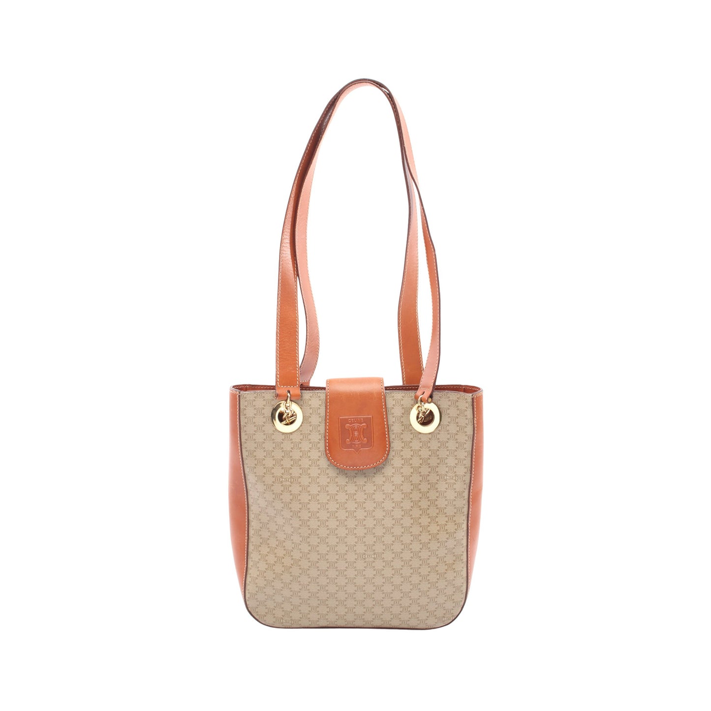 トリオンフ ショルダーバッグ トートバッグ PVC レザー ベージュ ライトブラウン セリーヌ バッグ CELINE