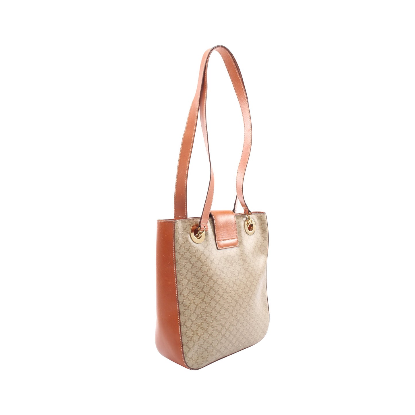 トリオンフ ショルダーバッグ トートバッグ PVC レザー ベージュ ライトブラウン セリーヌ バッグ CELINE