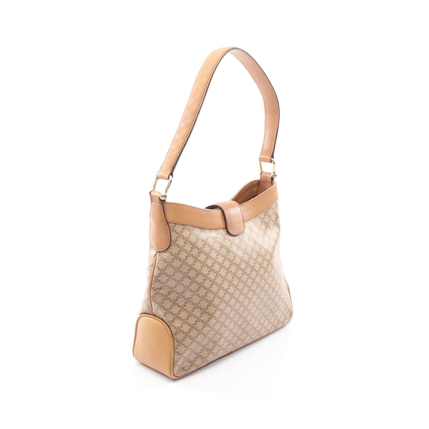 トリオンフ ワンショルダーバッグ コーティングキャンバス レザー ベージュ ライトブラウン セリーヌ バッグ CELINE