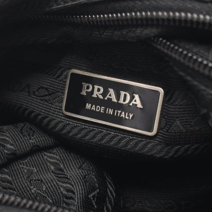 トライアングルロゴ ショルダーバッグ ナイロン サフィアーノレザー ブラック プラダ バッグ PRADA