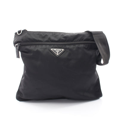 トライアングルロゴ ショルダーバッグ ナイロン レザー ブラック プラダ バッグ PRADA