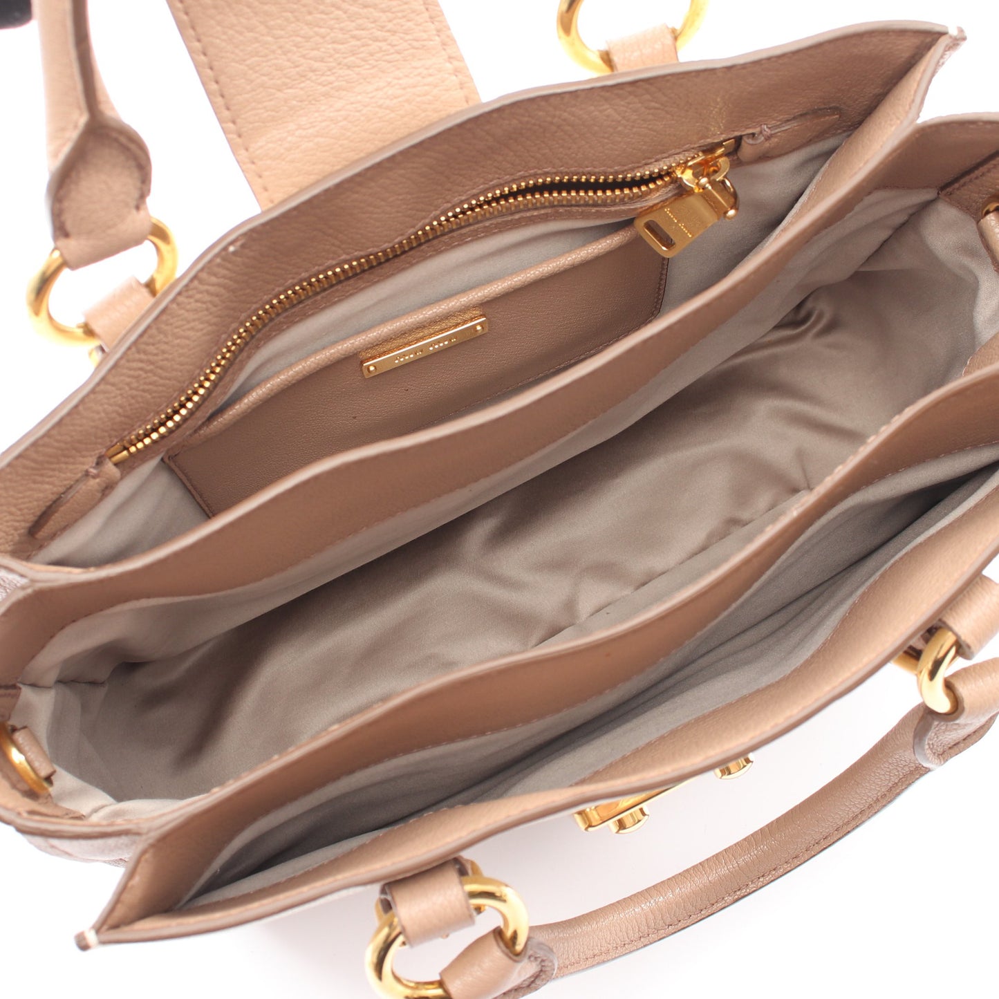 2WAY ハンドバッグ レザー ライトベージュ ベージュ ミュウミュウ バッグ miu miu