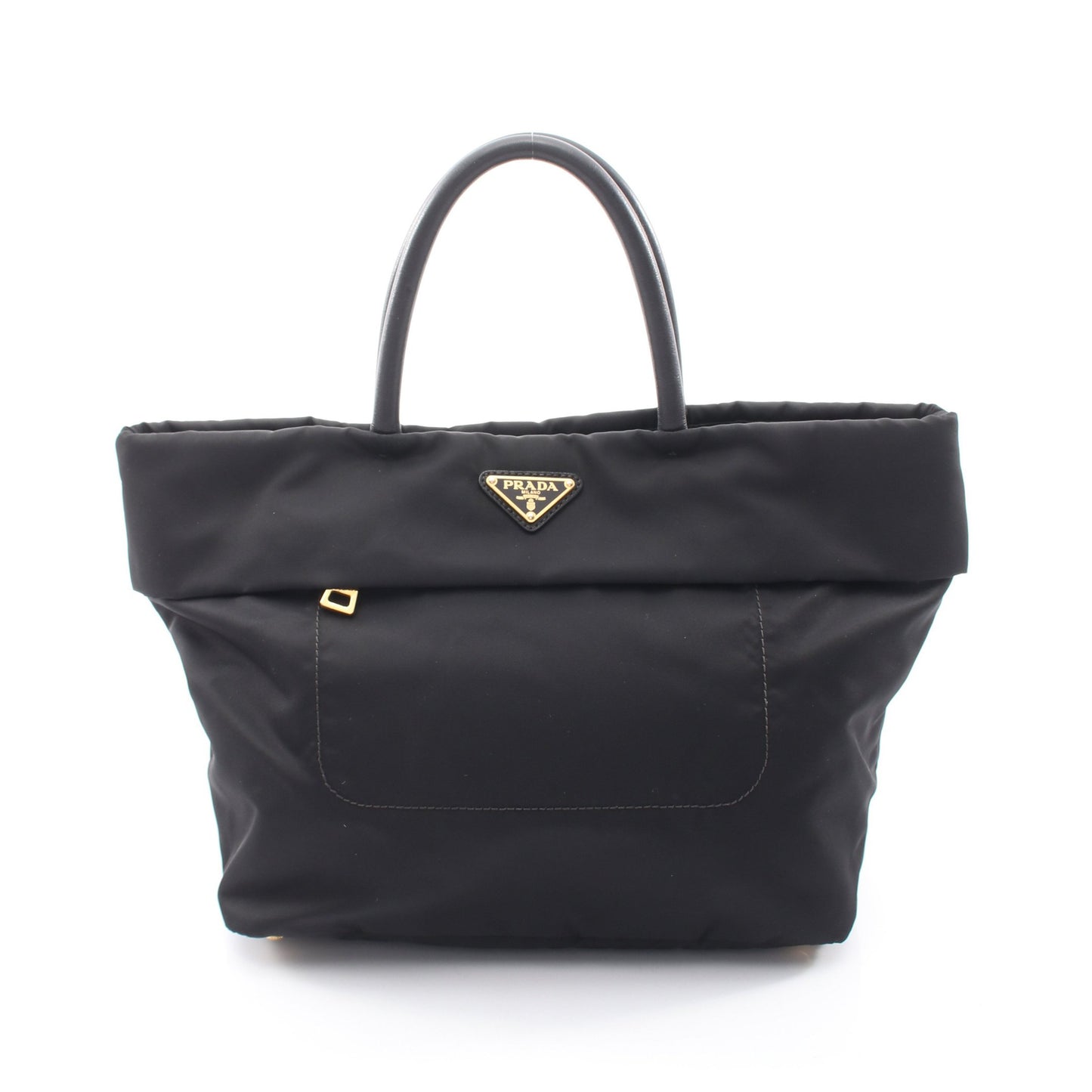 トライアングルロゴ ハンドバッグ トートバッグ ナイロン レザー ブラック プラダ バッグ PRADA
