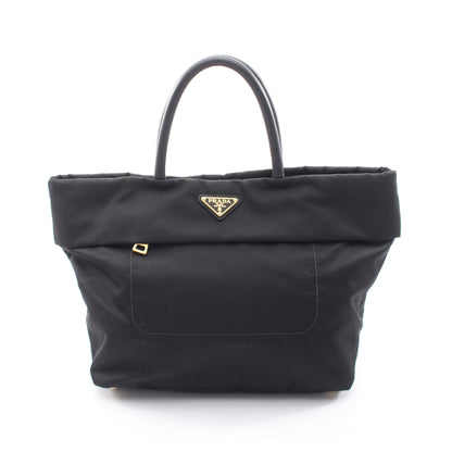 トライアングルロゴ ハンドバッグ トートバッグ ナイロン レザー ブラック プラダ バッグ PRADA