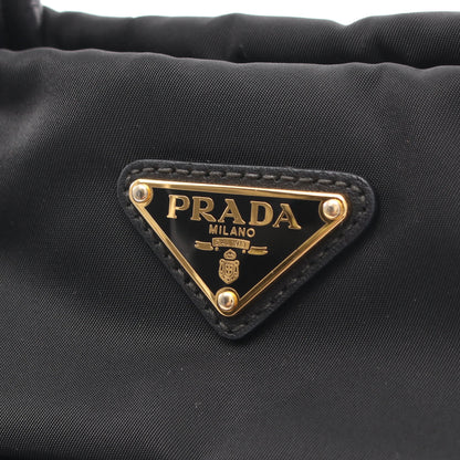 トライアングルロゴ ハンドバッグ トートバッグ ナイロン レザー ブラック プラダ バッグ PRADA
