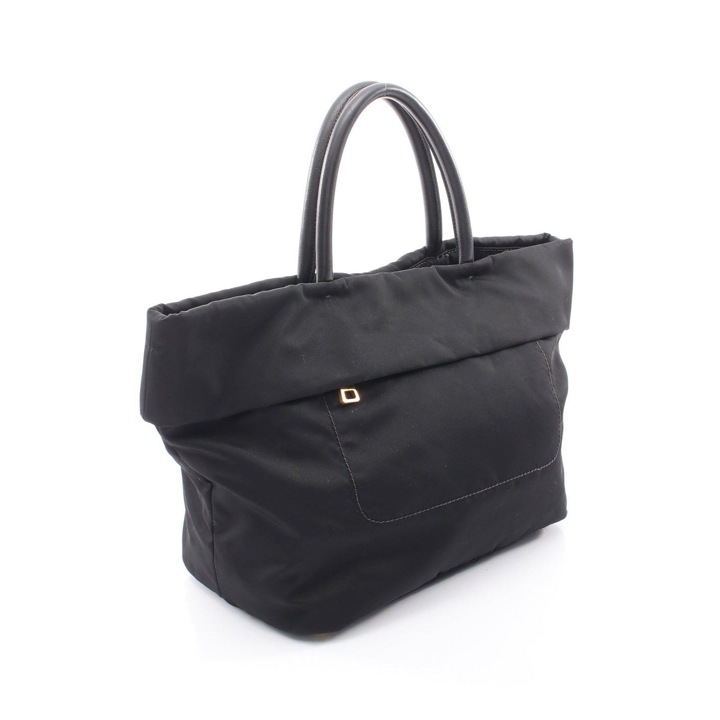 トライアングルロゴ ハンドバッグ トートバッグ ナイロン レザー ブラック プラダ バッグ PRADA