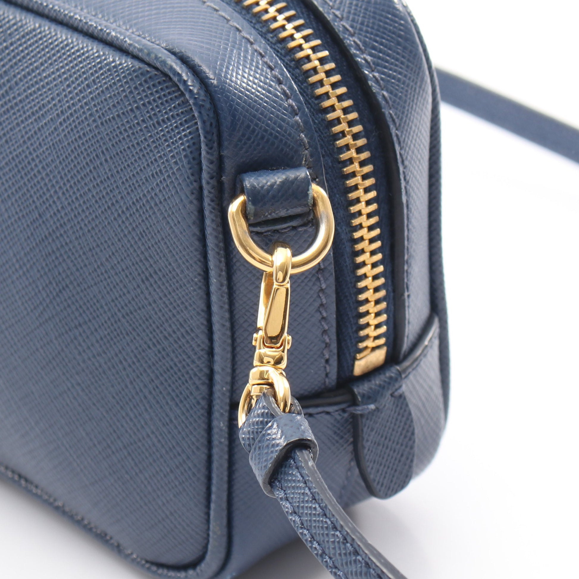 ミニ ショルダーバッグ サフィアーノレザー ブルー プラダ バッグ PRADA