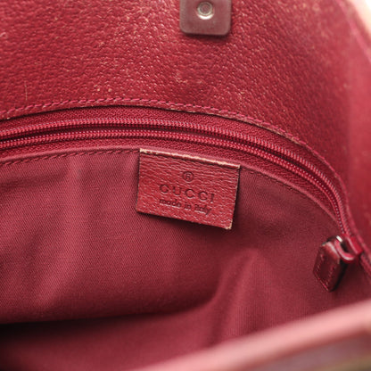 GGキャンバス ショルダーバッグ キャンバス レザー ベージュ バーガンディ グッチ バッグ GUCCI
