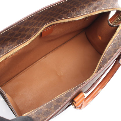 マカダム ハンドバッグ トートバッグ PVC レザー ダークブラウン ブラウン セリーヌ バッグ CELINE