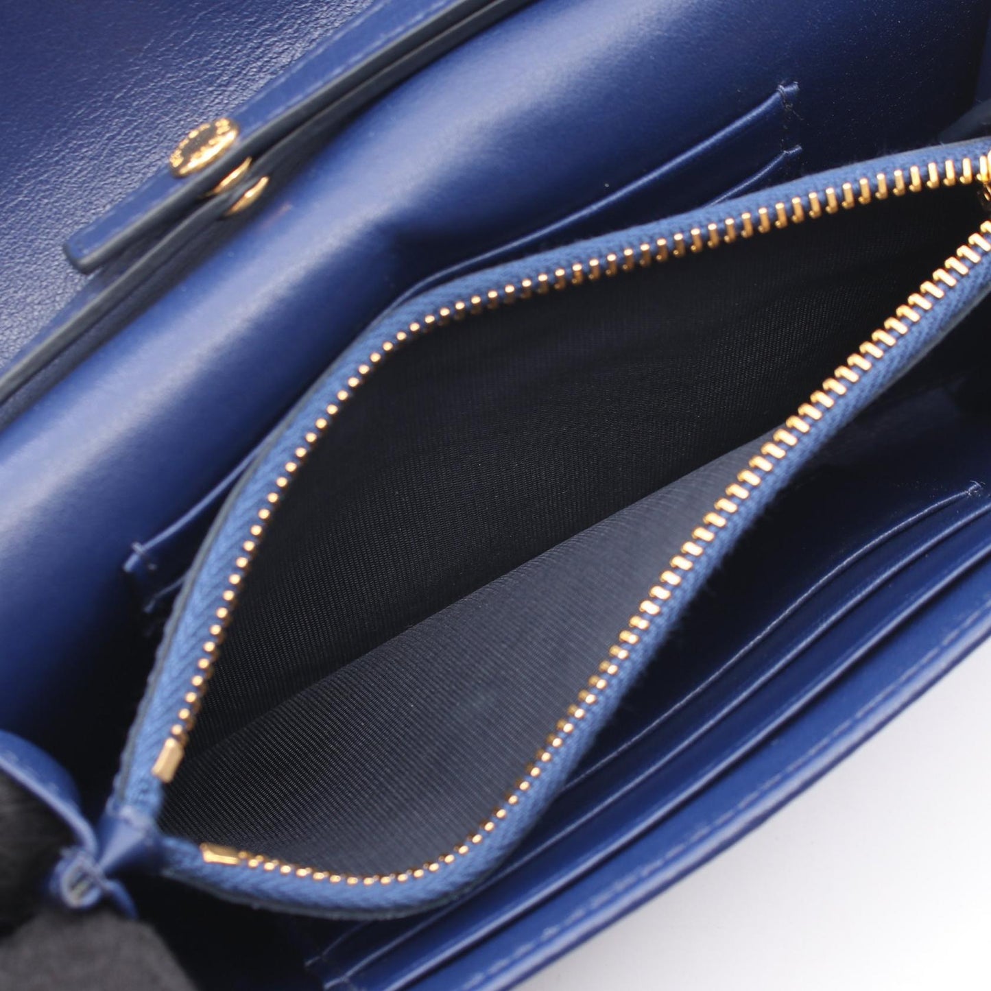 キルティング ショルダーウォレット ナイロン レザー ブルー プラダ バッグ PRADA