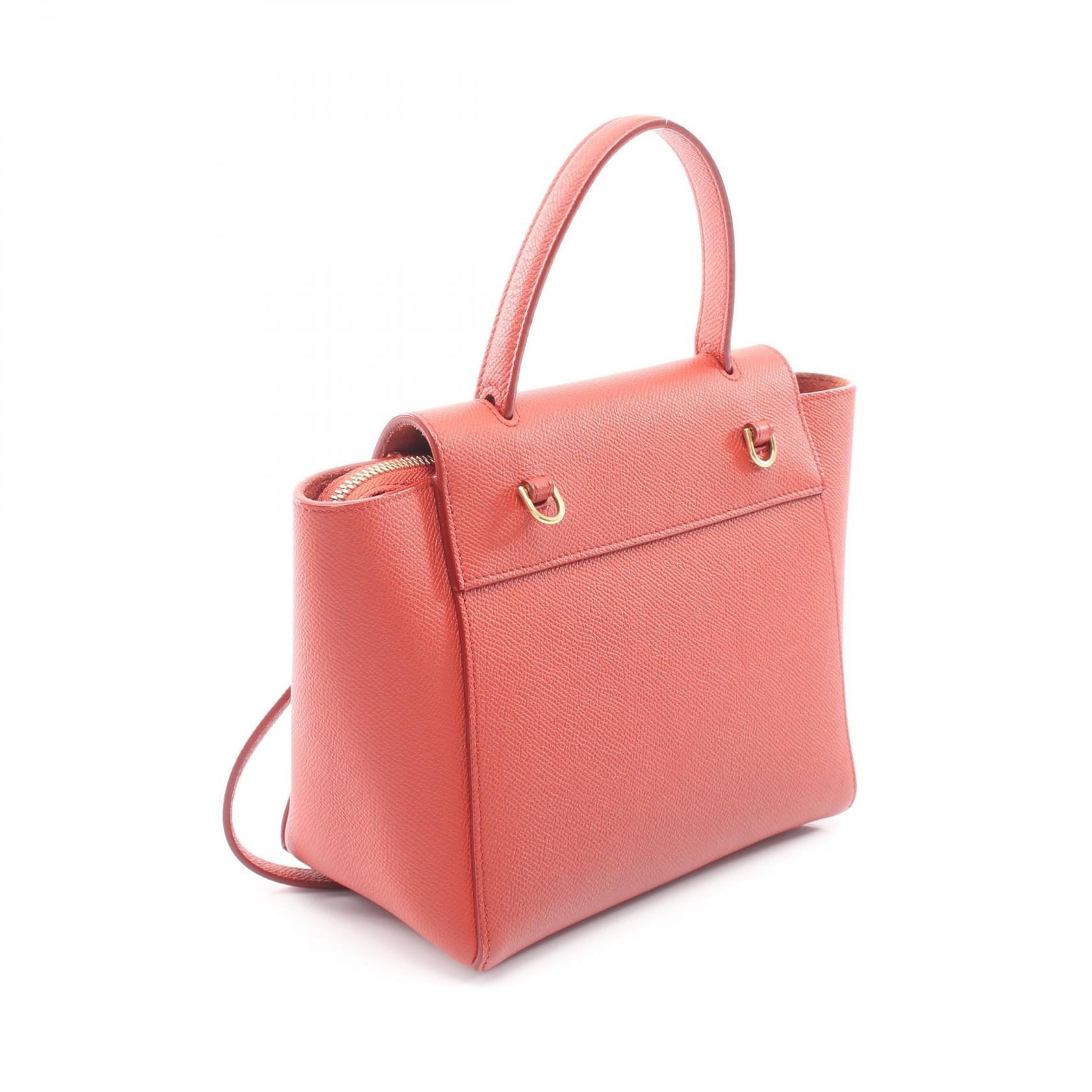 BELT BAG NANO ベルトバッグ ナノ 2WAY ハンドバッグ レザー オレンジレッド セリーヌ バッグ CELINE