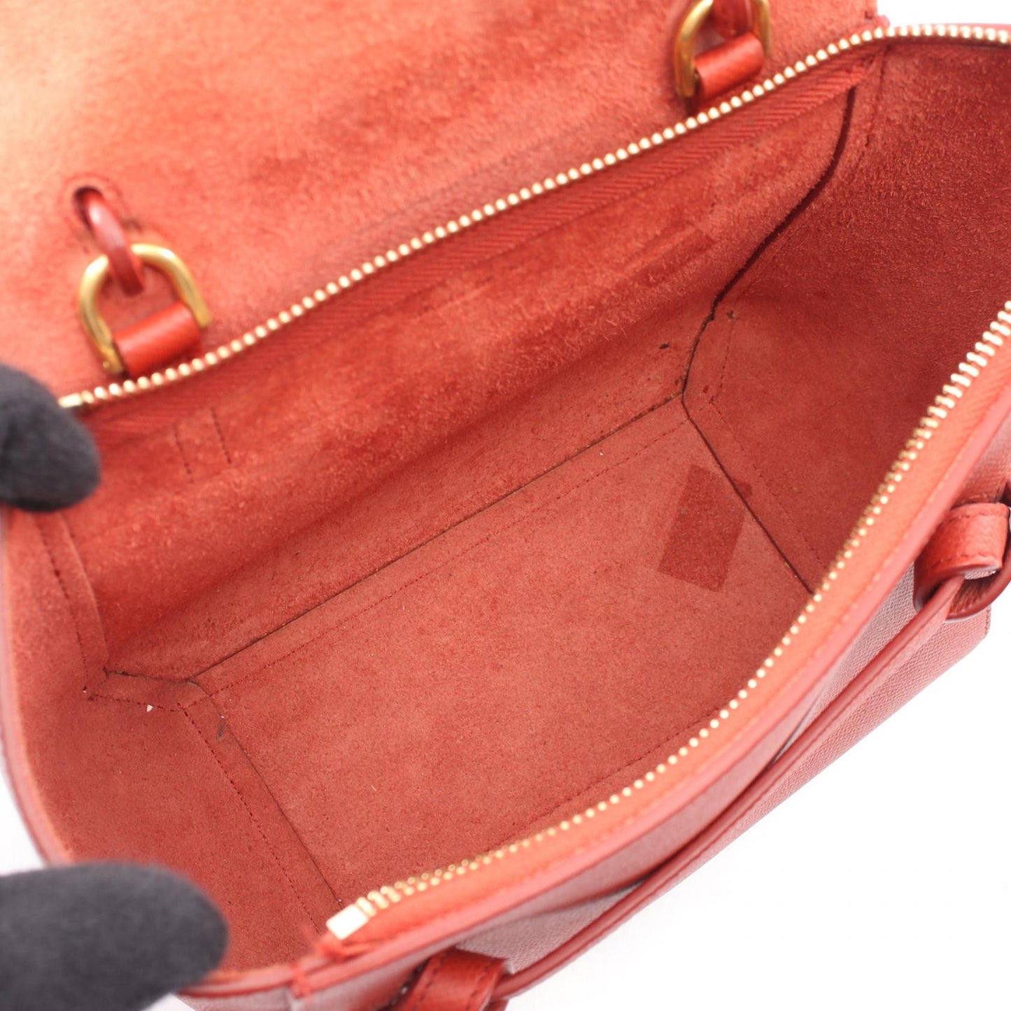 BELT BAG NANO ベルトバッグ ナノ 2WAY ハンドバッグ レザー オレンジレッド セリーヌ バッグ CELINE
