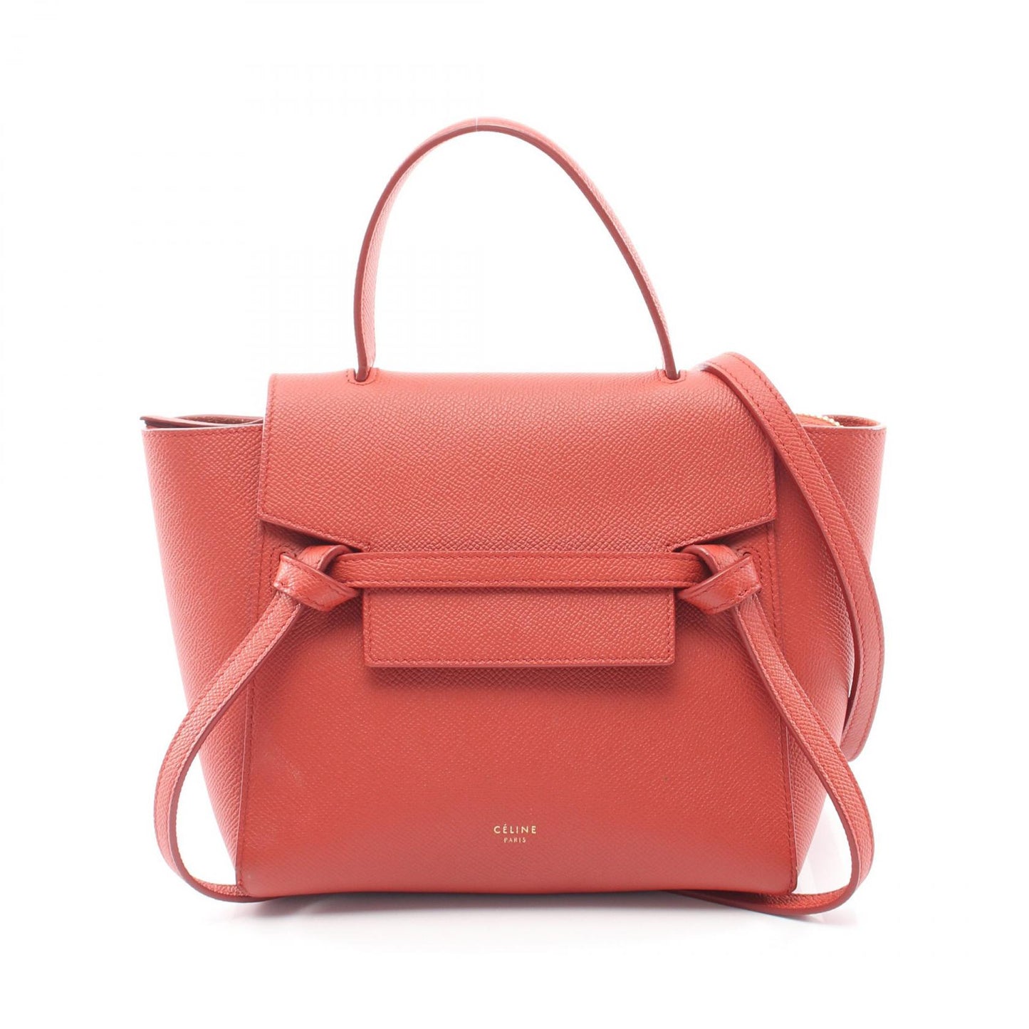 BELT BAG NANO ベルトバッグ ナノ 2WAY ハンドバッグ レザー オレンジレッド セリーヌ バッグ CELINE