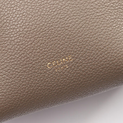 サングル バケット スモール ショルダーバッグ レザー グレーベージュ セリーヌ バッグ CELINE