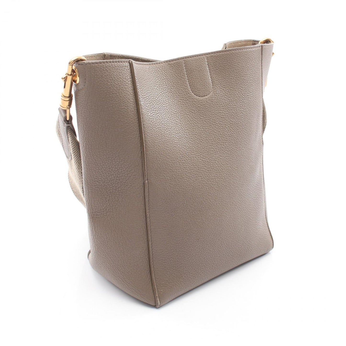 サングル バケット スモール ショルダーバッグ レザー グレーベージュ セリーヌ バッグ CELINE