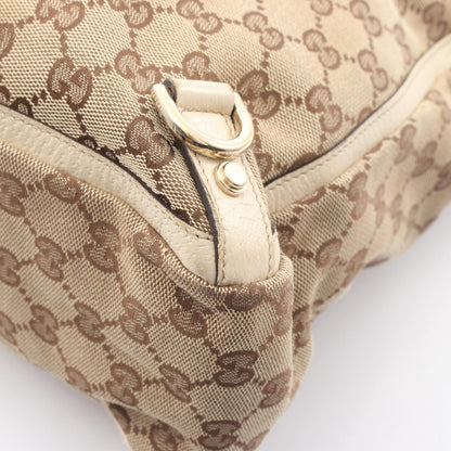 アビー GGキャンバス ハンドバッグ トートバッグ キャンバス レザー ベージュ アイボリー グッチ バッグ GUCCI