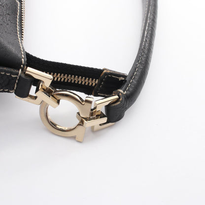 ガンチーニ ワンショルダーバッグ レザー ブラック サルヴァトーレフェラガモ バッグ Salvatore Ferragamo
