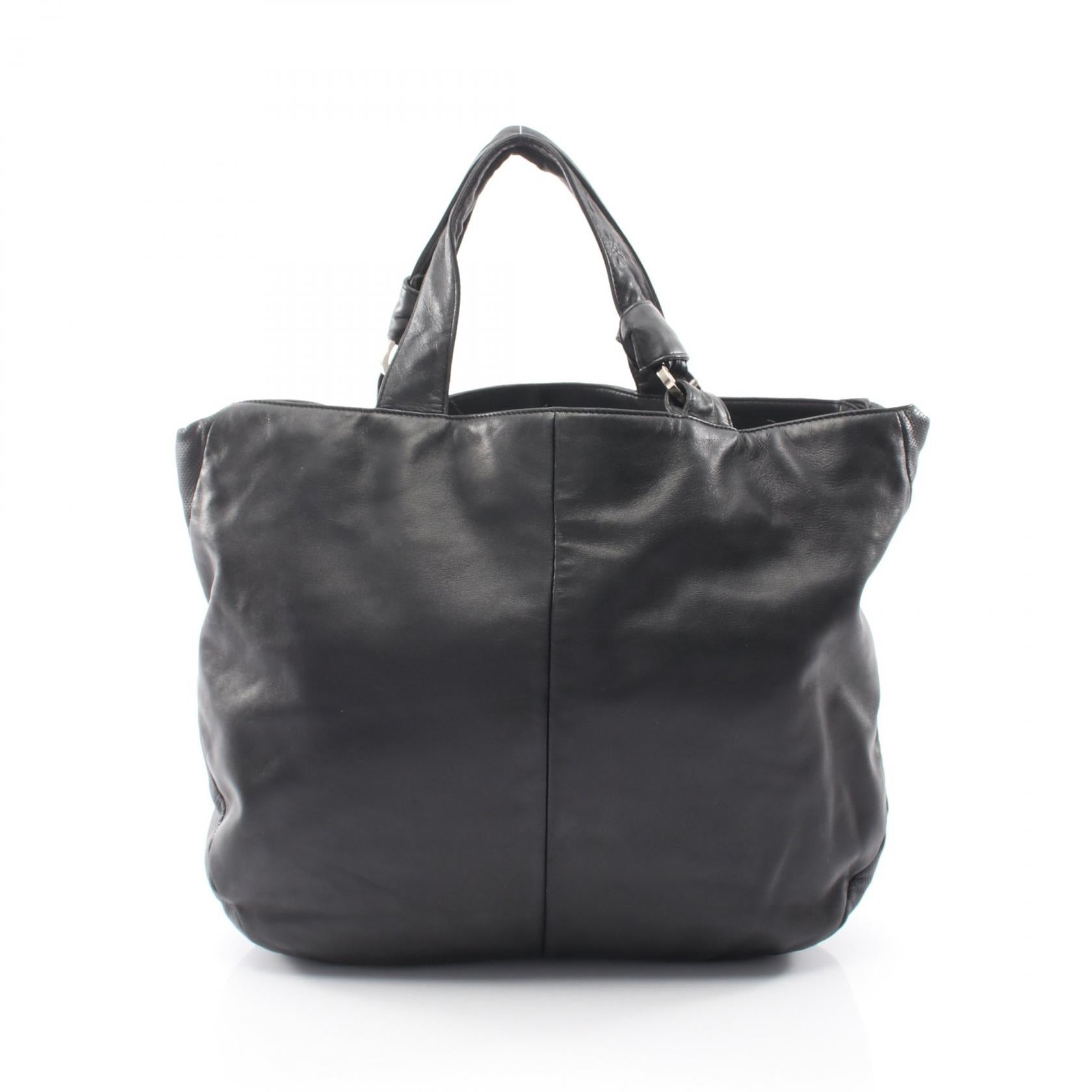 アナグラム ハンドバッグ トートバッグ レザー ブラック ロエベ バッグ LOEWE