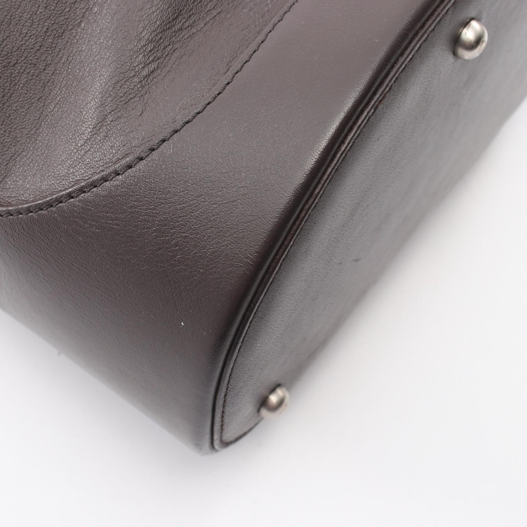 アナグラム ショルダーバッグ レザー ダークブラウン ロエベ バッグ LOEWE