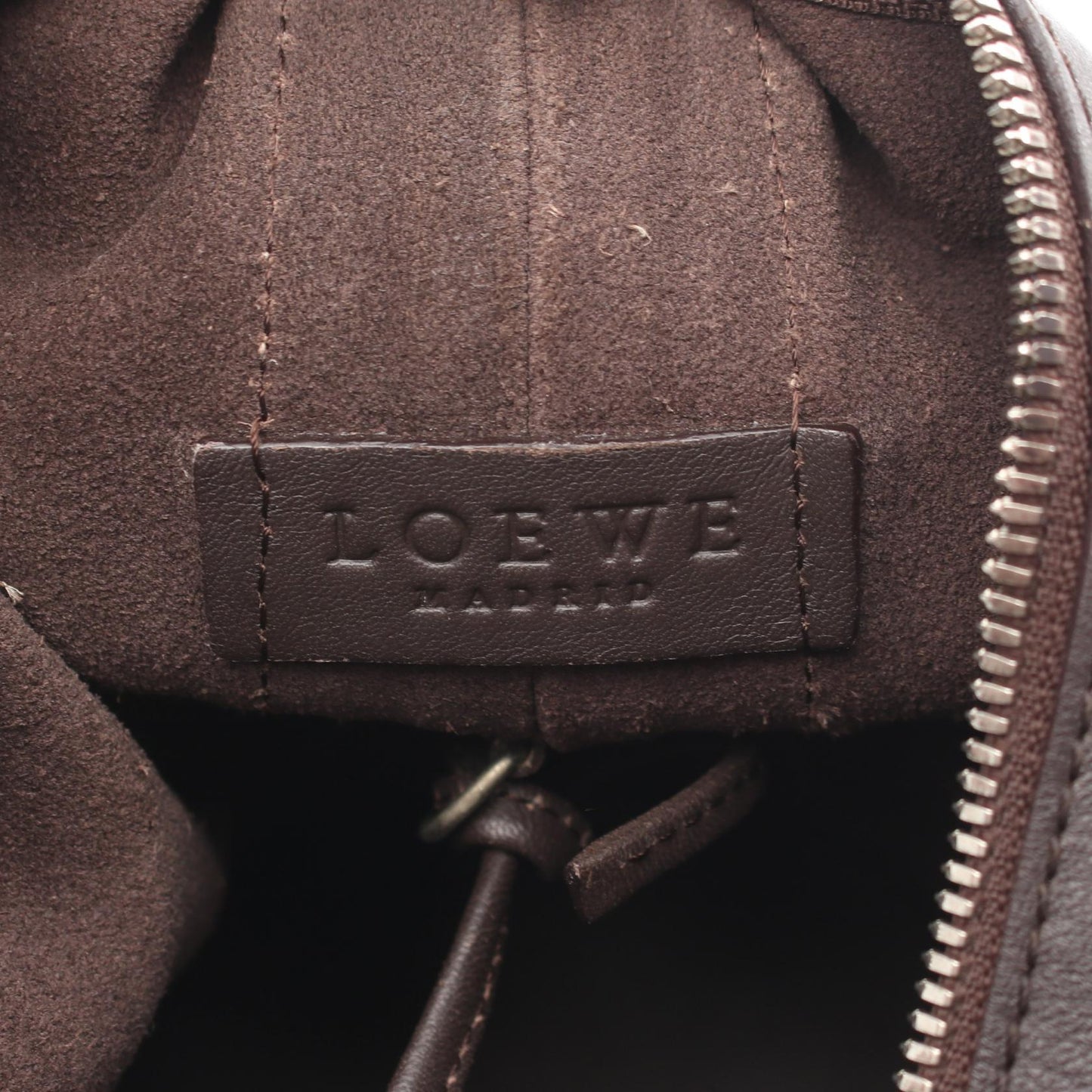 アナグラム ショルダーバッグ レザー ダークブラウン ロエベ バッグ LOEWE
