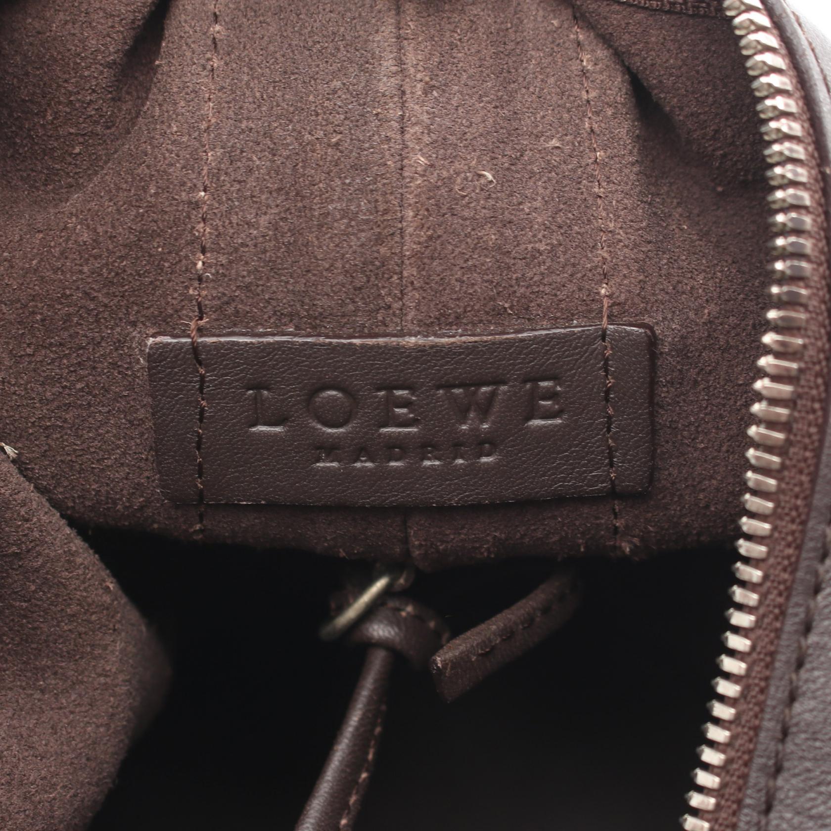 アナグラム ショルダーバッグ レザー ダークブラウン ロエベ バッグ LOEWE