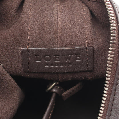 アナグラム ショルダーバッグ レザー ダークブラウン ロエベ バッグ LOEWE