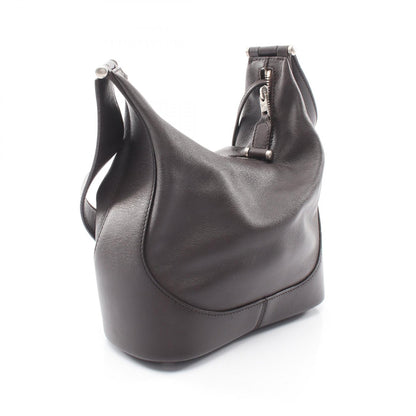 アナグラム ショルダーバッグ レザー ダークブラウン ロエベ バッグ LOEWE