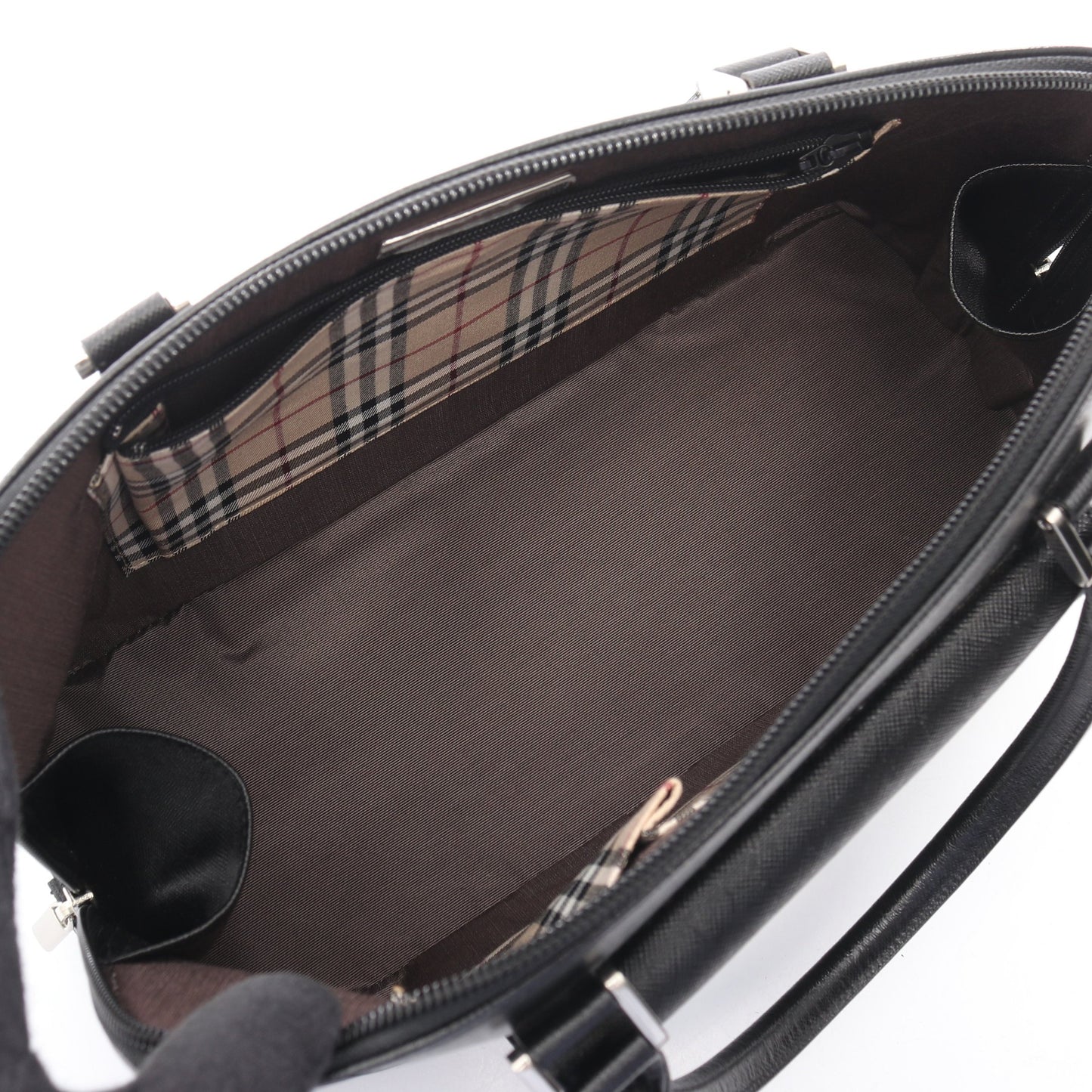 ハンドバッグ レザー ブラック バーバリー バッグ BURBERRY