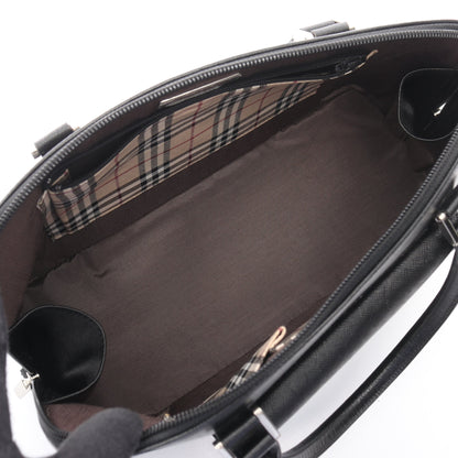 ハンドバッグ レザー ブラック バーバリー バッグ BURBERRY