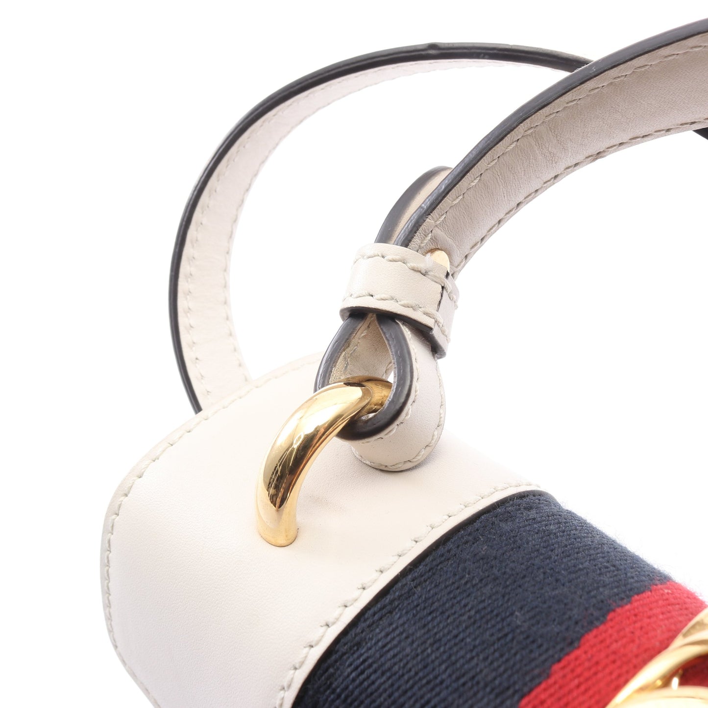 シルヴィ シェリーライン 2WAY ハンドバッグ レザー アイボリー ネイビー レッド グッチ バッグ GUCCI