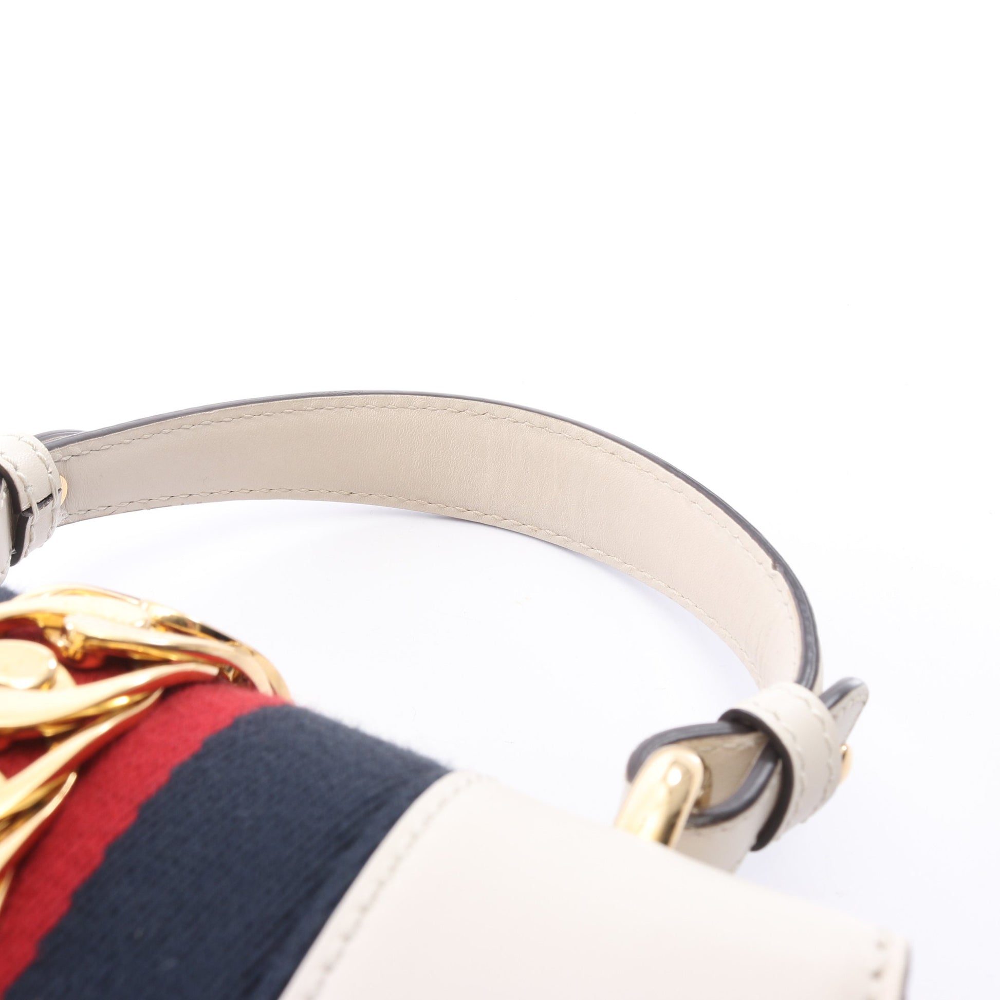 シルヴィ シェリーライン 2WAY ハンドバッグ レザー アイボリー ネイビー レッド グッチ バッグ GUCCI