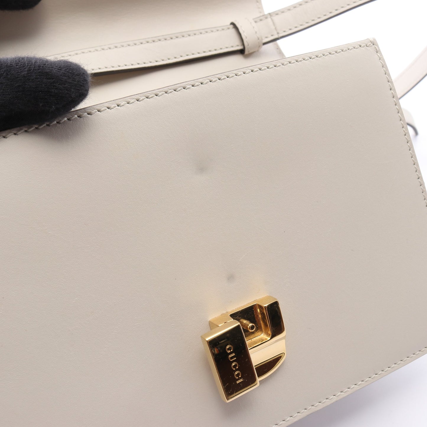 シルヴィ シェリーライン 2WAY ハンドバッグ レザー アイボリー ネイビー レッド グッチ バッグ GUCCI