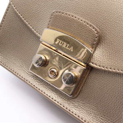 メトロポリス ミニ チェーンショルダーバッグ レザー ゴールド フルラ バッグ FURLA