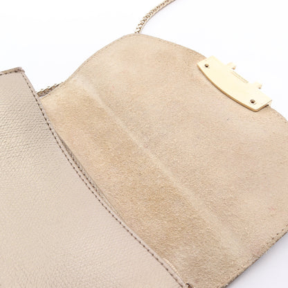 メトロポリス ミニ チェーンショルダーバッグ レザー ゴールド フルラ バッグ FURLA