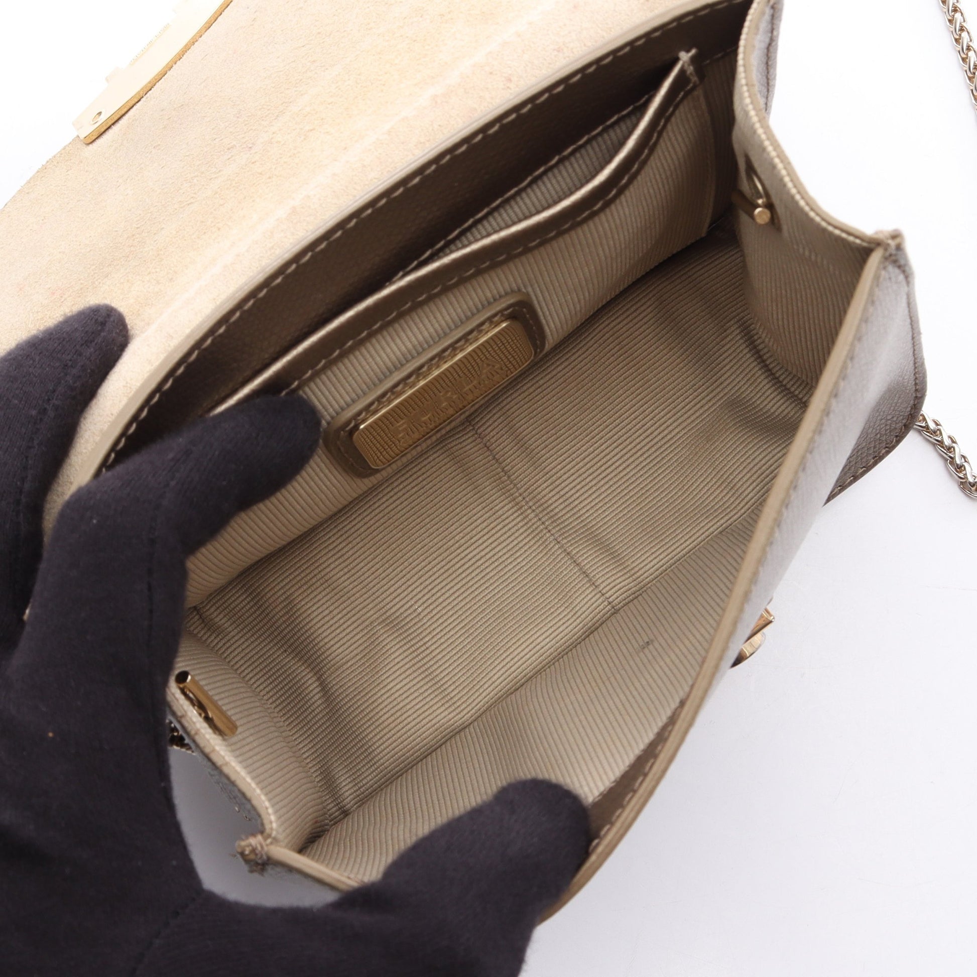 メトロポリス ミニ チェーンショルダーバッグ レザー ゴールド フルラ バッグ FURLA