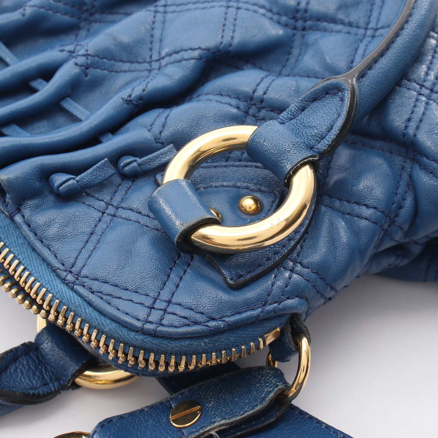 2way ショルダーバッグ レザー ブルー マークジェイコブス バッグ MARC JACOBS