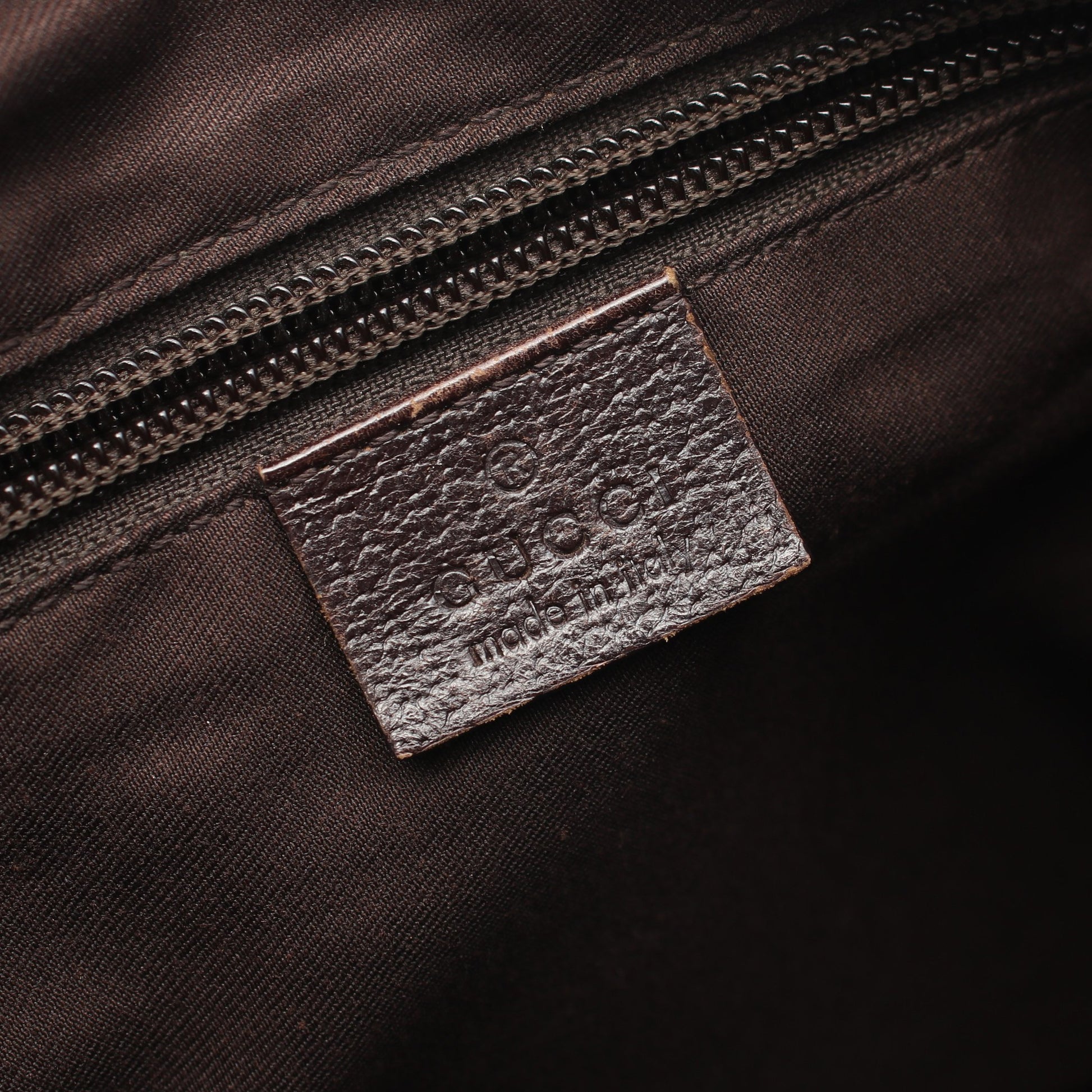 GGキャンバス ショルダーバッグ キャンバス レザー ベージュ ダークブラウン グッチ バッグ GUCCI