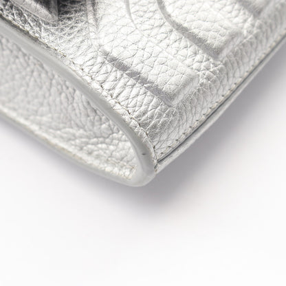 カーフォンホルダー ショルダーバッグ レザー シルバー バレンシアガ バッグ BALENCIAGA