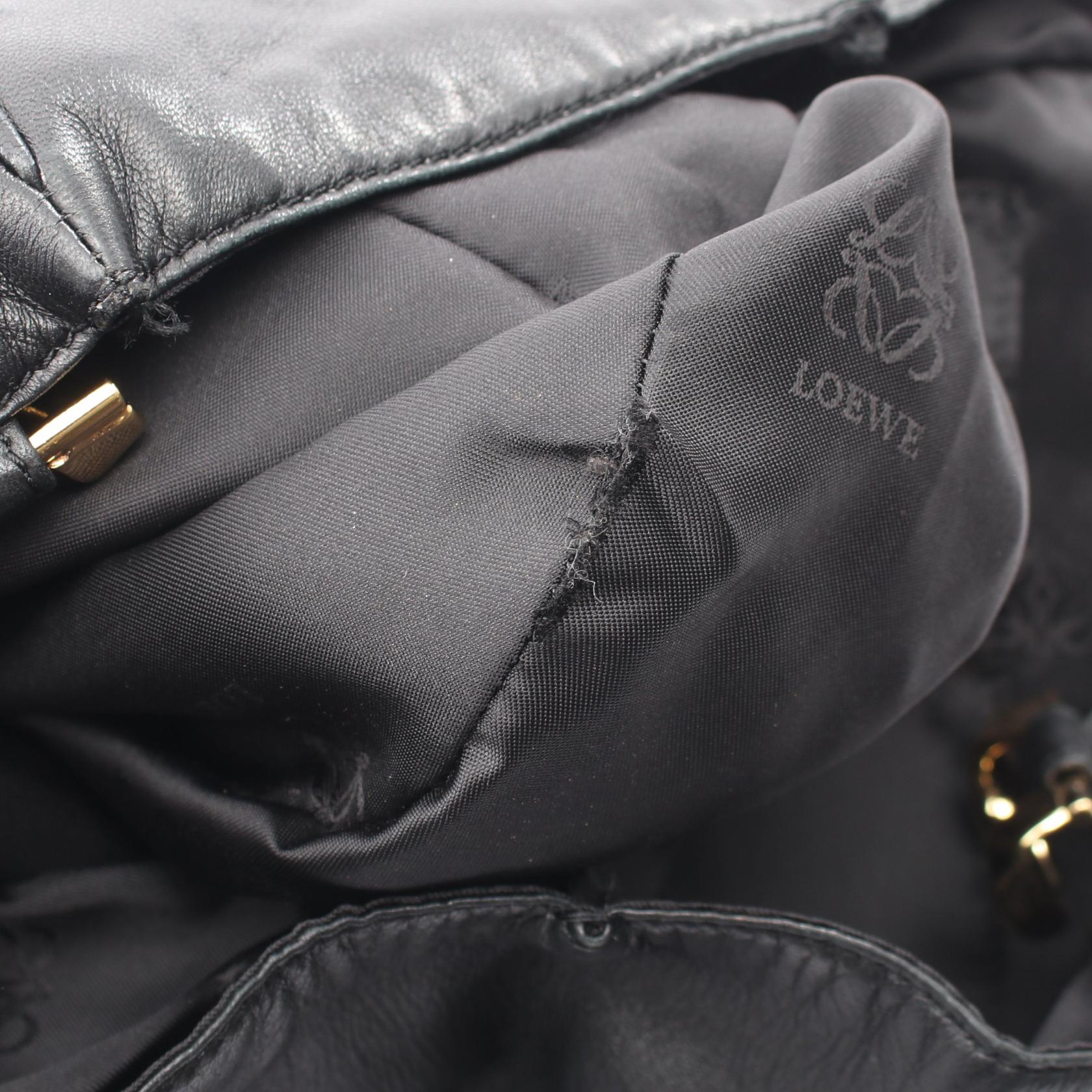 アナグラム ショルダーバッグ レザー ブラック ロエベ バッグ LOEWE