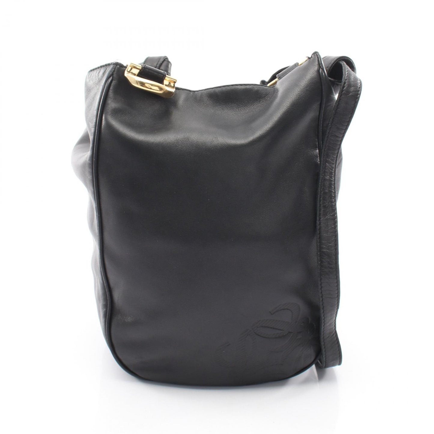 アナグラム ショルダーバッグ レザー ブラック ロエベ バッグ LOEWE