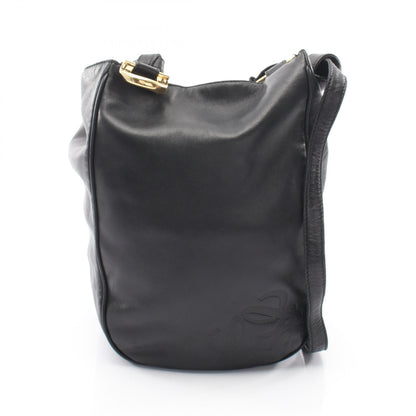 アナグラム ショルダーバッグ レザー ブラック ロエベ バッグ LOEWE