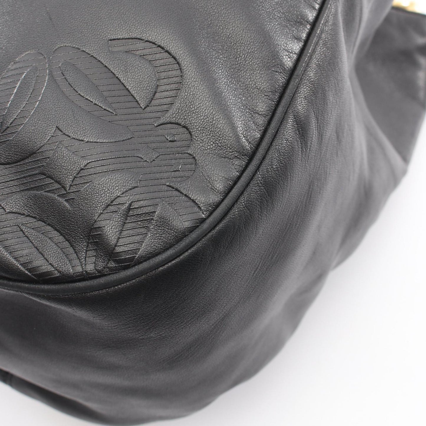 アナグラム ショルダーバッグ レザー ブラック ロエベ バッグ LOEWE
