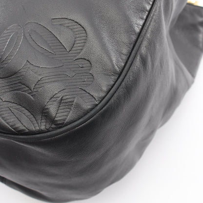 アナグラム ショルダーバッグ レザー ブラック ロエベ バッグ LOEWE