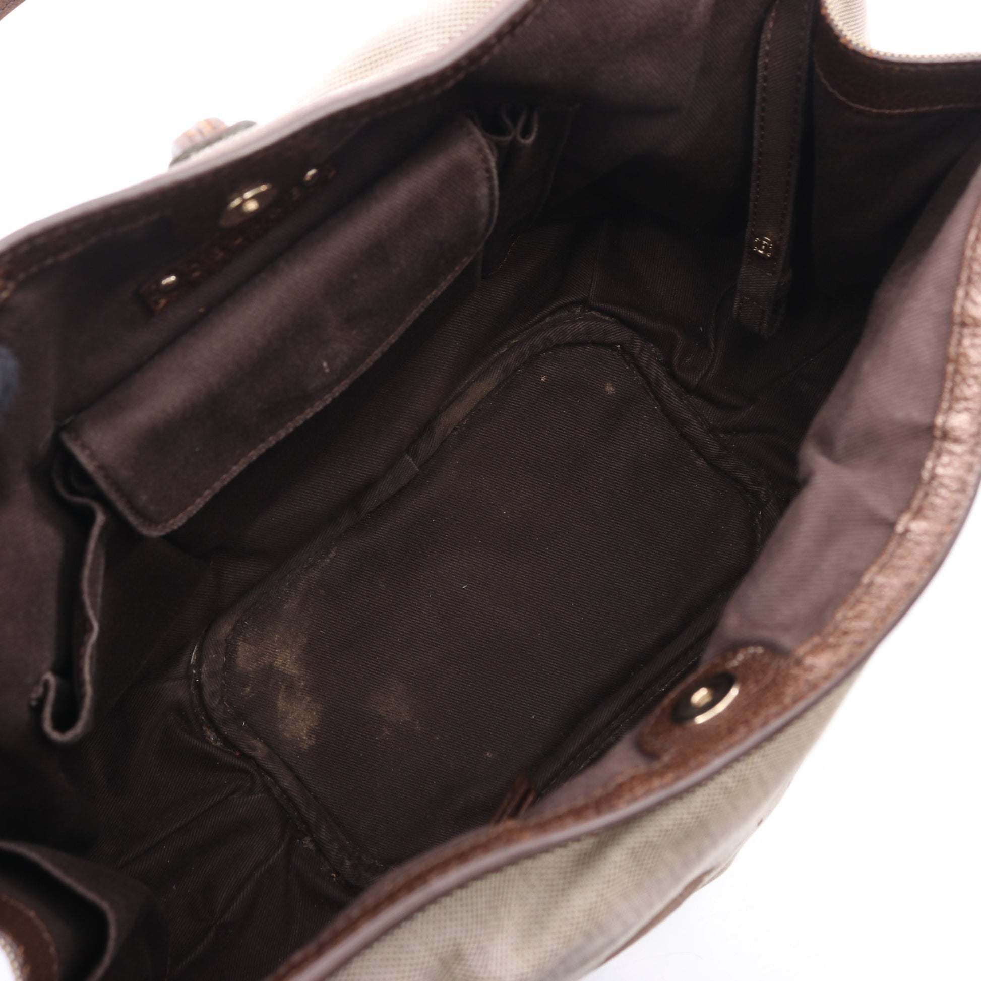 馬車柄 ハンドバッグ トートバッグ キャンバス レザー ベージュ ブラウン セリーヌ バッグ CELINE