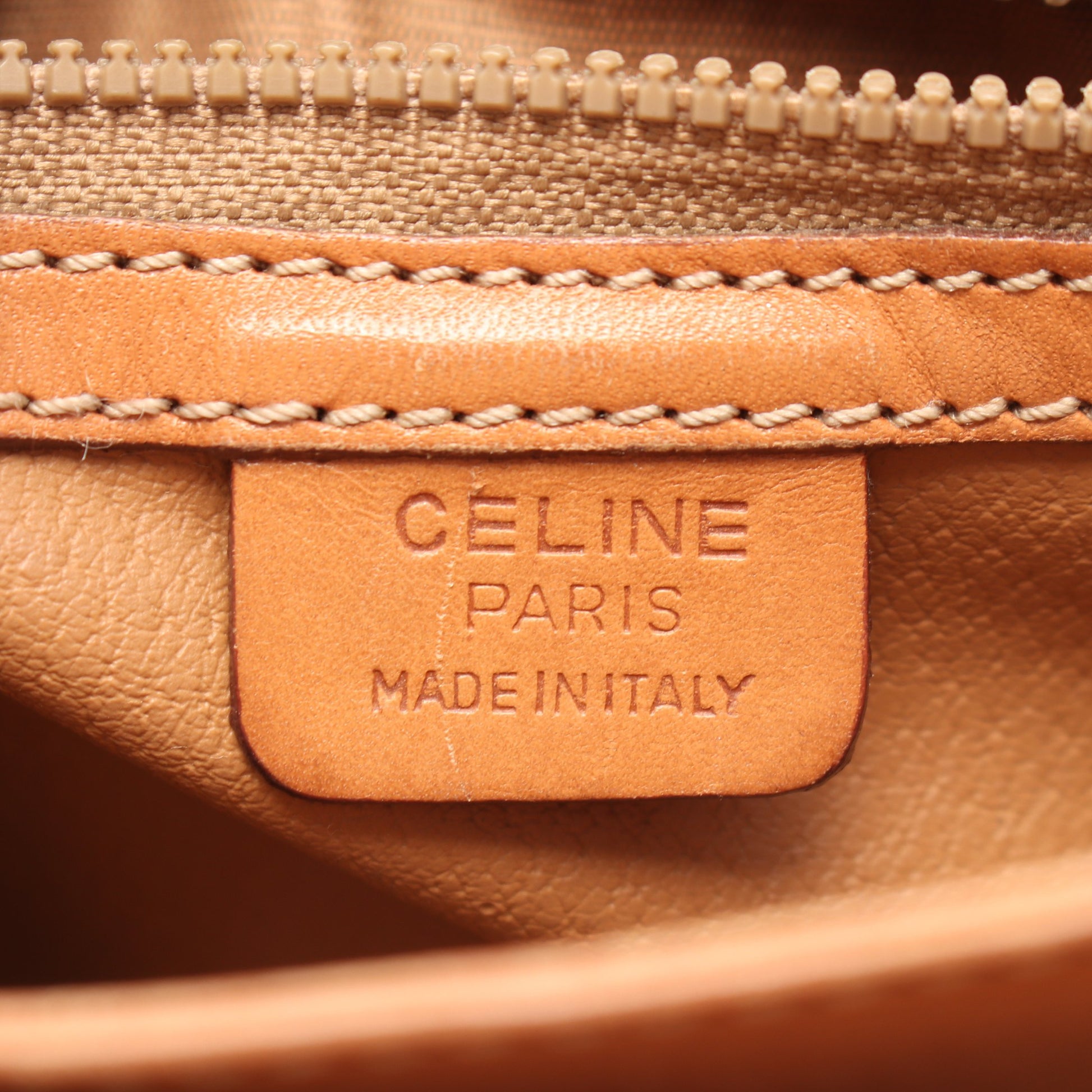 マカダム ショルダーバッグ PVC レザー ブラウン ダークブラウン セリーヌ バッグ CELINE