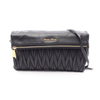 MATELASSE マテラッセ ショルダーバッグ レザー ブラック ミュウミュウ バッグ miu miu