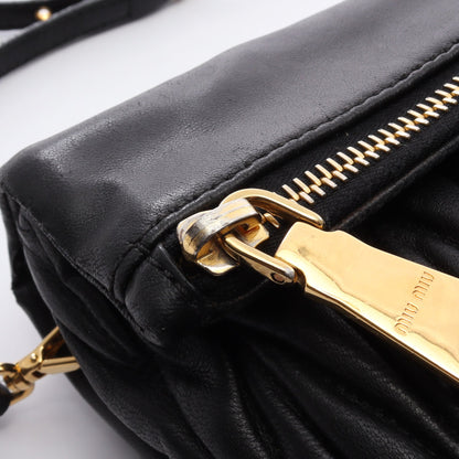 MATELASSE マテラッセ ショルダーバッグ レザー ブラック ミュウミュウ バッグ miu miu