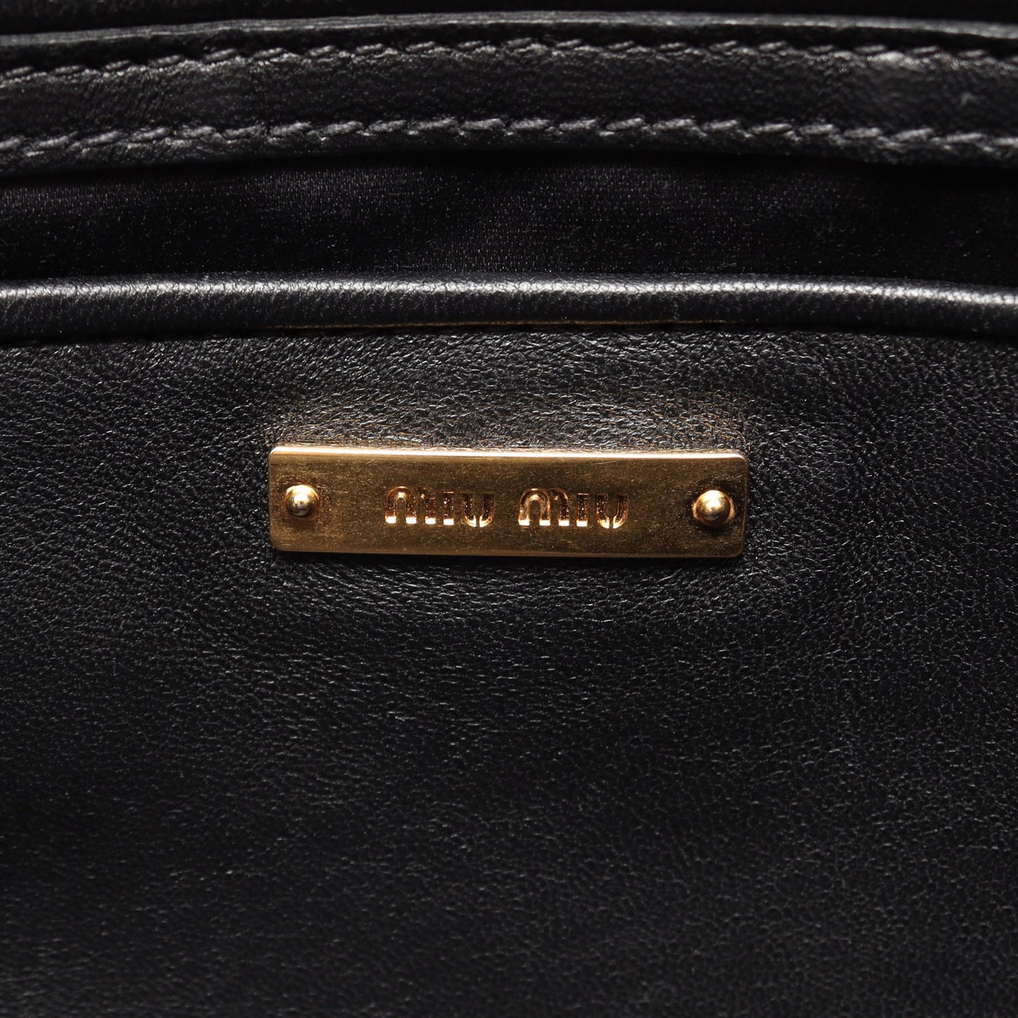 MATELASSE マテラッセ ショルダーバッグ レザー ブラック ミュウミュウ バッグ miu miu